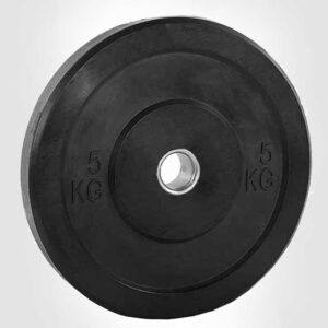 لوحات الوزن مطاط 5 كجم - اسود