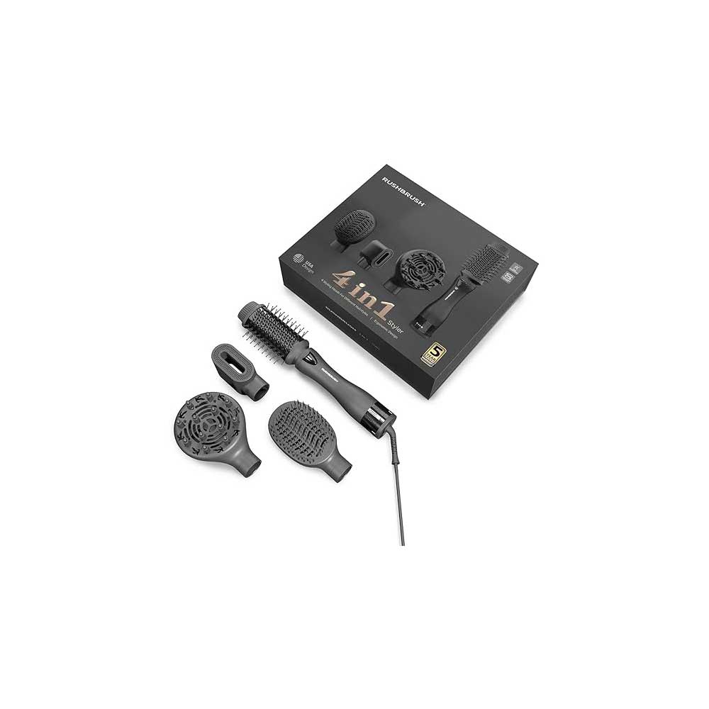 Rush Brush 4-in-1 Styler Black Multifunction, 1200W