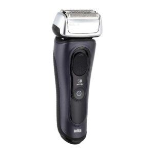 Braun Series 8 8413s Wet & Dry shaver with charging stand and travel case, fjord grey.