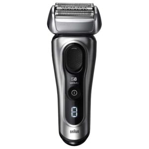 Braun electric razor for men, series 8 8417s foil shaver with precision beard trimmer, galvano silver