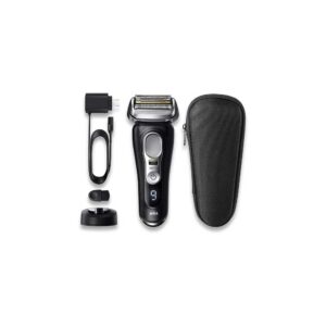 Braun series 9 pro 9410s wet & dry shaver with charging stand and travel case, black.