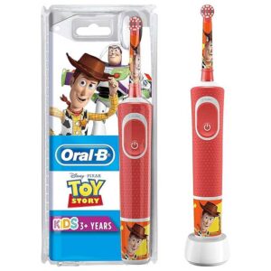 اورال بي فرشاة اسنان كهربائية قابلة لاعادة الشحن للاطفال من ستيجز باور - توي ستوري مع تطبيق ديزني ماجيك تايمر