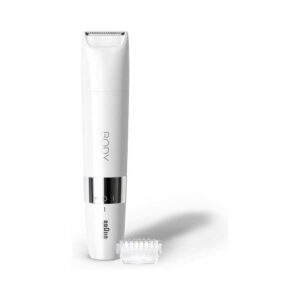 Braun Body Mini Trimmer For Gentle Body Hair Removal, Precision Trimmer, Wet & Dry, 100% Waterproof, BS1000, White