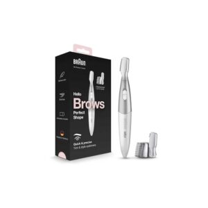 Braun Mini Precision Trimmer FG1106, Eyebrow Trimmer, White/Silver