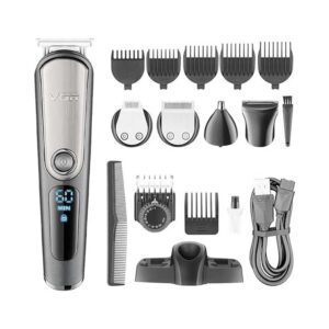 مجموعة جهاز تشذيب الشعر للوجه والشعر والجسم 5 في 1 من في جي ار V-105