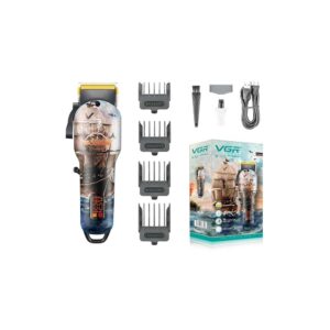 VGR V-689 شاشة عرض LED احترافية لتشذيب الشعر قابلة لإعادة الشحن