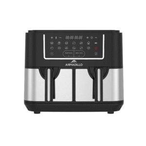 .أرماديللو قلاية بدون زيت 10 لتر 2200-2600 وات ديجيتال ببابين لون أسود و فضي ARM-SDA-AF-BK-0002