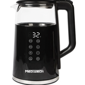 ميديا تك غلاية زجاجية رقمية سعة 1.7 لتر مع شاشة عرض لاختيار درجة الحرارة MT-KDP005