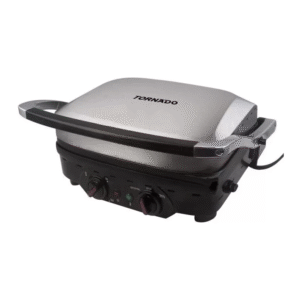 تورنيدو شواية صحية 1800 وات لون أسود × استانليس TCOOK-1800