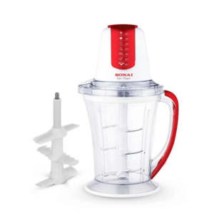 سوناى قطاعة خضروات 700 وات 1.5 لتر 6 شفرات مزودة بقشارة ثوم MAR-3077 RED