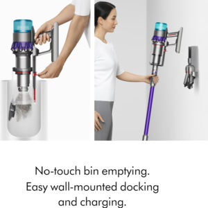 مكنسة دايسون G5 جين 5 ديتكت اللاسلكية الذكية (Dyson G5 Gen5detect) باللونين الأصفر والنيكل وسعة 0.77 لتر – المكنسة الأقوى بقوة شفط 280 واط هوائي وبطارية تدوم 70 دقيقة