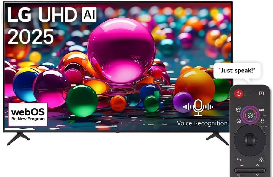 LG تلفزيون ذكي 65 بوصة بتقنية الذكاء الاصطناعي بدقة 4 كيه UHD HDR10 موديل 65UA85006LA