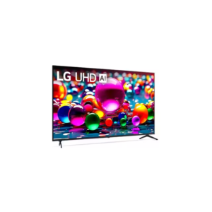 عد شاشة إل جي 75 بوصة موديل 75UA85506LA.AFU تلفزيوناً ذكياً بدقة 4K UHD يركز على جودة الصورة الواقعية عبر معالج  alpha 7) بالذكاء الاصطناعي مع نظام تشغيل WebOS 25 وتصميم عصري بدون حواف.
