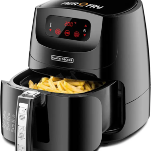 القلاية الهوائية الرقمية بلاك اند ديكر AF600-B5 سعة 5 لتر خياراً ذكياً وعصرياً لإعداد وجبات صحية ومقرمشة لجميع أفراد العائلة. تعتمد القلاية على تقنية التسخين الحلزوني (Cyclone Heating) الحاصلة على براءة اختراع، مما يجعلها أسرع في الطهي بنسبة 30% مع تقليل استخدام الزيوت والدهون بنسبة تصل إلى 90%