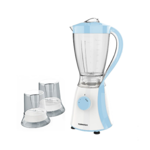 خلاط تورنيدو الكهربائي -blue TB-600/2 خياراً ممتازاً وعملياً لتحضير العصائر وطحن التوابل والمكسرات بكفاءة عالية داخل المطبخ. يأتي الجهاز بتصميم عصري باللون الأزرق السماوي الجذاب وسعة مناسبة تلبي احتياجات العائلة اليومية.