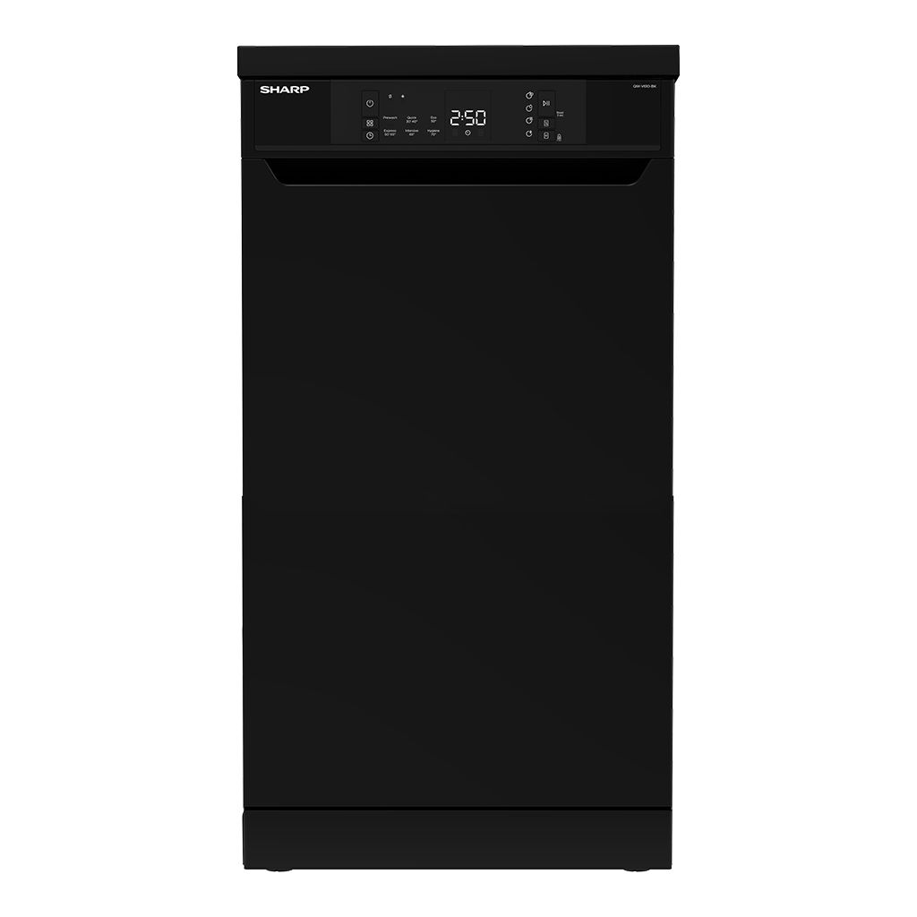 غسالة أطباق شارب 10 أفراد 45 سم 6 برامج ديجيتال أسود QW-V610-BK