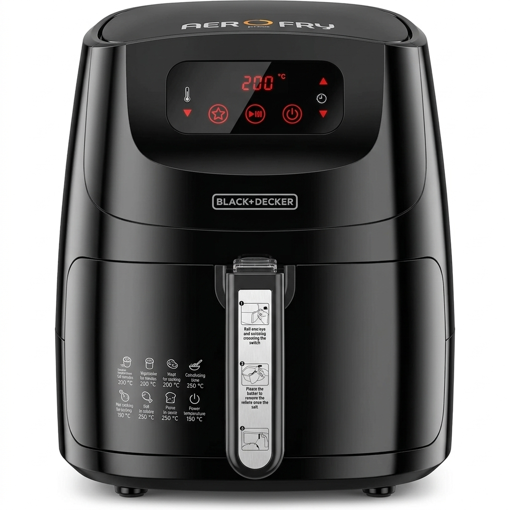 القلاية الهوائية الرقمية بلاك اند ديكر AF600-B5 سعة 5 لتر خياراً ذكياً وعصرياً لإعداد وجبات صحية و مقرمشة