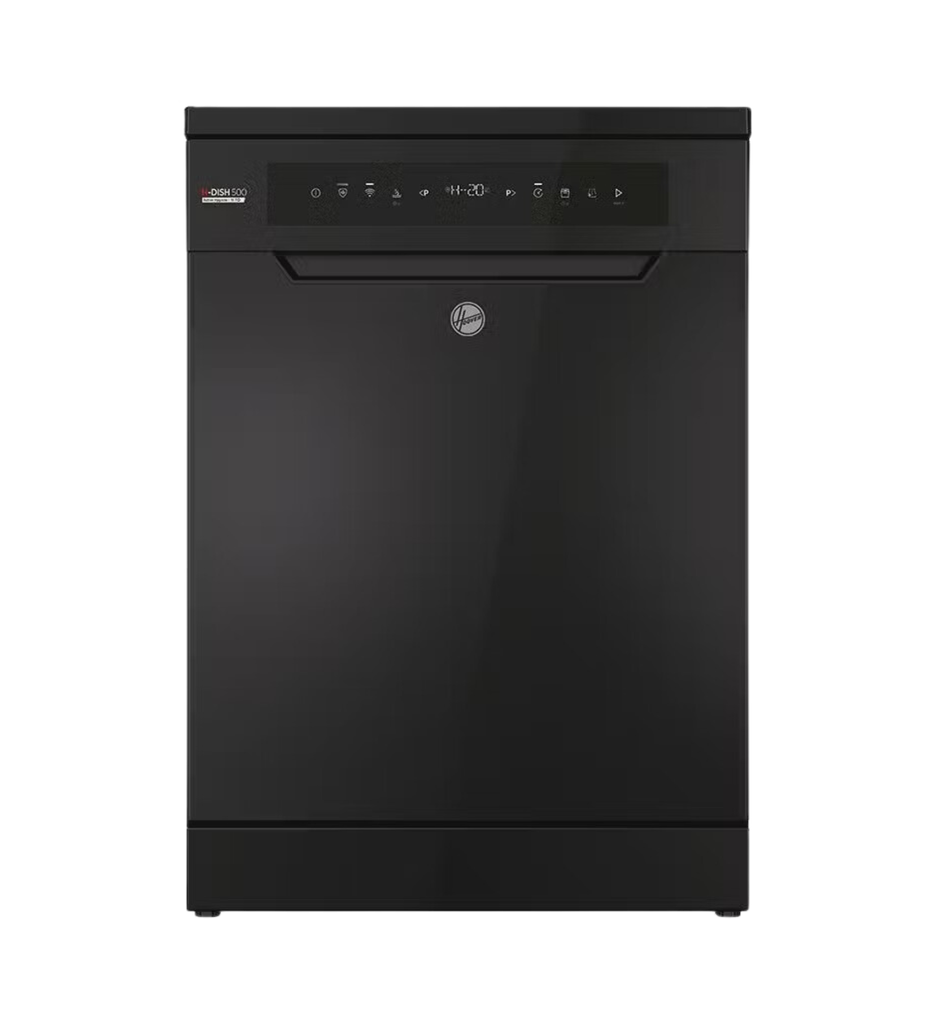 غسالة أطباق هوفر انفرتر 15 فرد 60 سم شاشة ديجيتال 8 برنامج أسود HF5C7F1PB-EG